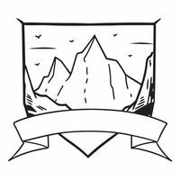 Framed mountain peak vista concept as High resolution image of a framed mountain peak vista with majestic peaks capturing the awe inspiring and grand beauty of towering mountain to Dynamic vector