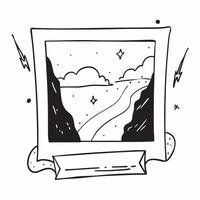 Framed mountain fog vista concept as High resolution image of a framed mountain fog vista with misty landscapes showcasing the mysterious and ethereal beauty of foggy mountain view Dynamic vector