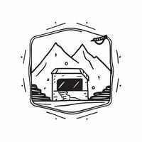Framed mountain cabin vista concept as High resolution image of a framed mountain cabin vista with a cozy cabin showcasing the rustic and peaceful charm of a mountain retreat in P Dynamic Set 2 vector