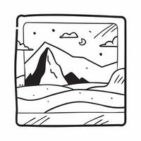 Framed desert mountain vista concept as High resolution image of a framed desert mountain vista with arid landscapes showcasing the stark and striking beauty of desert mountain reg Dynamic Set 2 vector