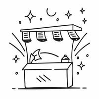Food stall and neon lights icon with copy space for market presentations concept as A visually appealing food stall and neon lights icon with copy space designed to enhance market Dynamic vector
