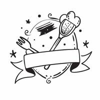 Fork and spoon illustration with space for text and graphics concept as An illustrative fork and spoon design featuring ample space for both text and graphics perfect for illustrat Dynamic vector
