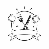 Fork and spoon icon with space for text and images concept as A simple fork and spoon icon design featuring ample space for both text and images perfect for illustrating dinner the Dynamic vector