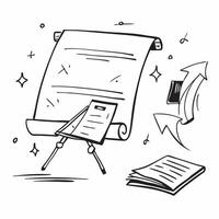 Flip chart and pointer symbol with copy space for training tools concept as A training tools oriented flip chart and pointer symbol with ample copy space ideal for visualizing inst Dynamic vector