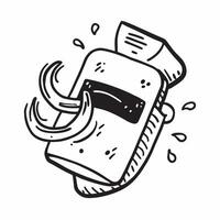 Flat design as Water bottle icon with copy space on a minimalist background concept as A image of a water bottle icon with ample copy space on a minimalist background ideal Dynamic vector