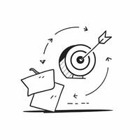 Flat design as Target icon with copy space on a white background concept as A image of a target icon with ample copy space on a white background perfect for business goals a Dynamic Set 2 vector
