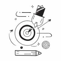 Flat design as Target icon with copy space on a white background concept as A image of a target icon with ample copy space on a white background perfect for business goals a Dynamic vector