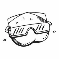 Flat design as Sunglasses icon with copy space on a white background concept as A image of sunglasses with generous copy space on a white background ideal for relaxation and Dynamic Set 2 vector