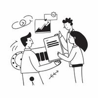Flat design as Sales team collaborating in a virtual meeting concept as A illustration of a sales team collaborating in a virtual meeting using conferencing tools with Dynamic Set 3 vector
