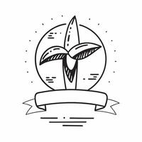 Flat design as Palm tree icon with copy space on a white background concept as A image of a palm tree icon with generous copy space on a white background ideal for tropical Dynamic Set 2 vector
