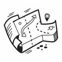 Flat design as Map icon with copy space on a white background concept as A image of a map icon with ample copy space on a white background perfect for navigation and travel Dynamic vector