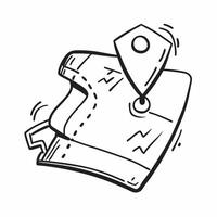 Flat design as Map icon with copy space on a white background concept as A image of a map icon with ample copy space on a white background perfect for navigation and travel Dynamic Set 3 vector