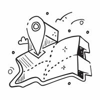 Flat design as Map icon with copy space on a white background concept as A image of a map icon with ample copy space on a white background perfect for navigation and travel Dynamic Set 2 vector