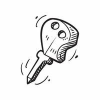 Flat design as Key icon with copy space on a white background concept as A image of a key icon with ample copy space on a white background perfect for security and automotiv Dynamic vector