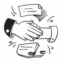 Flat design as Handshake icon with copy space on a blue background concept as A image of a handshake icon with generous copy space on a blue background ideal for business de Dynamic Set 2 vector