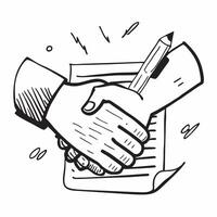 Flat design as Handshake icon with copy space on a blue background concept as A image of a handshake icon with generous copy space on a blue background ideal for business de Dynamic vector