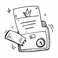 Flat design as Doodle line icon of a suitcase concept as A doodle line icon of a suitcase representing travel business trips and professional journeys ideal for business travel the Dynamic vector