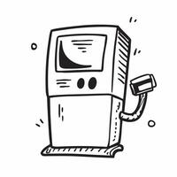 Flat design as Gas pump icon with copy space on a white background concept as A image of a gas pump icon with ample copy space on a white background perfect for fuel and ene Dynamic vector