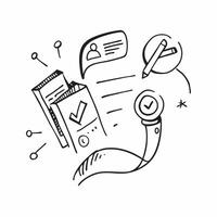 Flat design as Doodle line icon of a phone concept as A doodle line icon of a phone symbolizing communication contact and business connections ideal for customer service and intera Dynamic vector