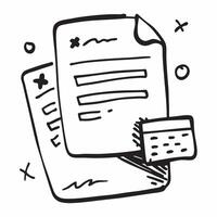 Flat design as Doodle line icon of a clipboard concept as A doodle line icon of a clipboard symbolizing tasks organization and business management perfect for productivity and plan Dynamic vector