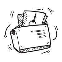Flat design as Doodle line icon of a briefcase concept as A simple doodle line icon of a briefcase representing business professionalism and organization ideal for business related Dynamic vector