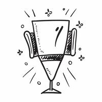 Flat design as Champaign glass icon with copy space on a blue background concept as A image of a champagne glass icon with ample copy space on a blue background ideal for ce Dynamic vector