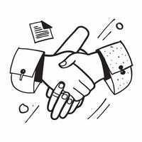 Flat design as Business partners shaking hands after a successful meeting concept as A illustration of business partners shaking hands after a successful meeting utilizing a Dynamic vector