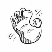 Flat design as Baby footprint icon with copy space on a white background concept as A image of baby footprints with generous copy space on a white background ideal for newbo Dynamic Set 3 vector