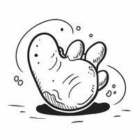 Flat design as Baby footprint icon with copy space on a white background concept as A image of baby footprints with generous copy space on a white background ideal for newbo Dynamic vector