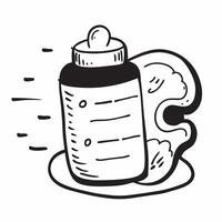 Flat design as Baby bottle icon with copy space on a white background concept as A image of a baby bottle icon with generous copy space on a white background perfect for new Dynamic vector