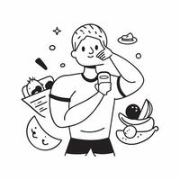 Fitness enthusiast with healthy snacks concept as High resolution image of a fitness enthusiast with healthy snacks with a glossy backdrop showcasing the energy boosting and muscle Dynamic Set 2 vector