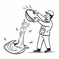 Fisherman releasing catch back to the sea concept as High resolution image of a fisherman releasing his catch back to the sea with a glossy backdrop showcasing responsible fishing Dynamic vector
