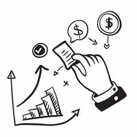 Financial growth symbol with space for text on a blue background concept as A sleek financial growth symbol with ample space for text on a blue background suitable for illustrating Dynamic vector