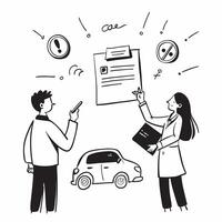 First time buyer reviewing car loan options concept as High resolution image of a first time buyer reviewing car loan options with a glossy backdrop emphasizing the importance of f Dynamic vector