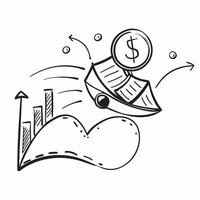 Financial growth icon with ample space for text and graphics concept as An iconographic financial growth design offering ample space for both text and graphics perfect for illustra Dynamic vector