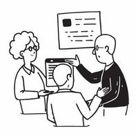 Financial advisor presenting retirement plans concept as High resolution image of a financial advisor presenting retirement plans to a couple with a glossy backdrop emphasizing exp Dynamic Set 2 vector