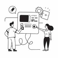 Family using a programmable thermostat concept as High resolution image of a family using a programmable thermostat with a glossy backdrop highlighting the energy efficient and cos Dynamic vector