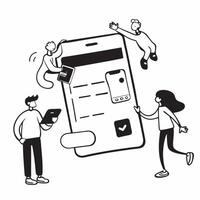 Family using a quarterly sale app concept as High resolution image of a family using a quarterly sale app with a glossy backdrop highlighting the convenience and excitement of find Dynamic Set 2 vector