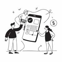 Family using a cost saving app concept as High resolution image of a family using a cost saving app with a glossy backdrop showcasing the modern and tech savvy approach to managing Dynamic Set 2 vector