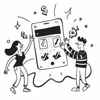 Family using a quarterly sale app concept as High resolution image of a family using a quarterly sale app with a glossy backdrop highlighting the convenience and excitement of find Dynamic vector