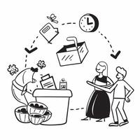 Family reusing and recycling concept as High resolution image of a family reusing and recycling with a glossy backdrop highlighting the sustainable and cost saving benefits of redu Dynamic Set 2 vector