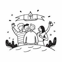 Family picnic party concept as High resolution image of a family picnic party with a glossy backdrop capturing the fun and relaxation of an outdoor family gathering in Photo Stock Dynamic vector