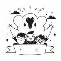 Family Halloween party concept as High resolution image of a family Halloween party with a glossy backdrop capturing the fun and spooky atmosphere of celebrating Halloween together Dynamic vector