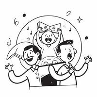 Family music party concept as High resolution image of a family music party with a glossy backdrop highlighting the fun and joy of making and enjoying music together in Photo Stoc Dynamic vector
