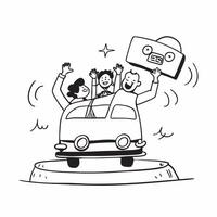 Family enjoying Labor Day road trip concept as High resolution image of a family enjoying a Labor Day road trip with a glossy backdrop capturing the adventure and togetherness of t Dynamic vector