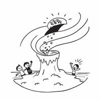 Family enjoying a cool splash in a mountain river concept as High resolution image of a family enjoying a cool splash in a mountain river to escape the heat capturing bonding adven Dynamic Set 2 vector
