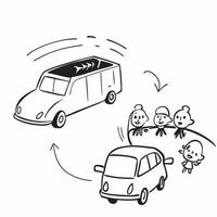 Family carpooling to save money concept as High resolution image of a family carpooling to save money with a glossy backdrop highlighting the economical and environmentally friendl Dynamic Set 2 vector