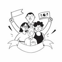 Family at a Hispanic Heritage Month event concept as High resolution image of a family at a Hispanic Heritage Month event with a festive backdrop capturing joy and cultural pride Dynamic Set 2 vector