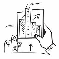 Executive coach with skyscrapers concept as An executive coachs profile blended with skyscrapers representing management coaching and high level corporate success Ideal for execut Dynamic vector