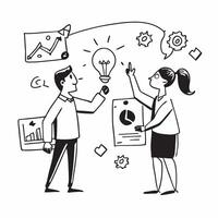 Entrepreneurs discussing a new startup concept as High resolution image of entrepreneurs discussing a new startup with a glossy backdrop emphasizing innovation and strategic planni Dynamic vector